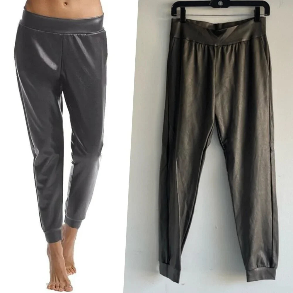 New! Commando Green Faux Leather Joggers SLG45 nwt 22222